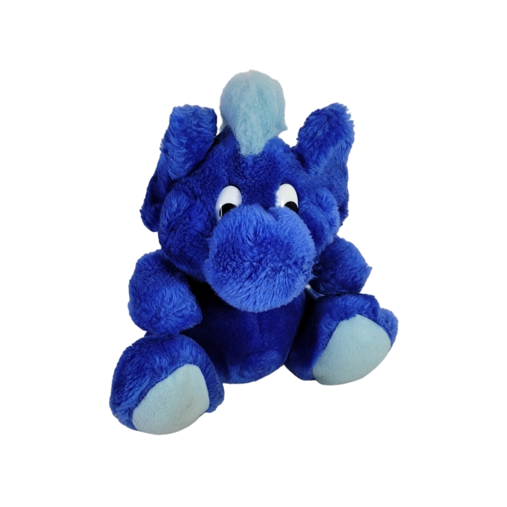 Kodak Kolorkins Toys Plush FOCUS Blue Stuffed Toy Animal 1991 Vintage 9 Inch